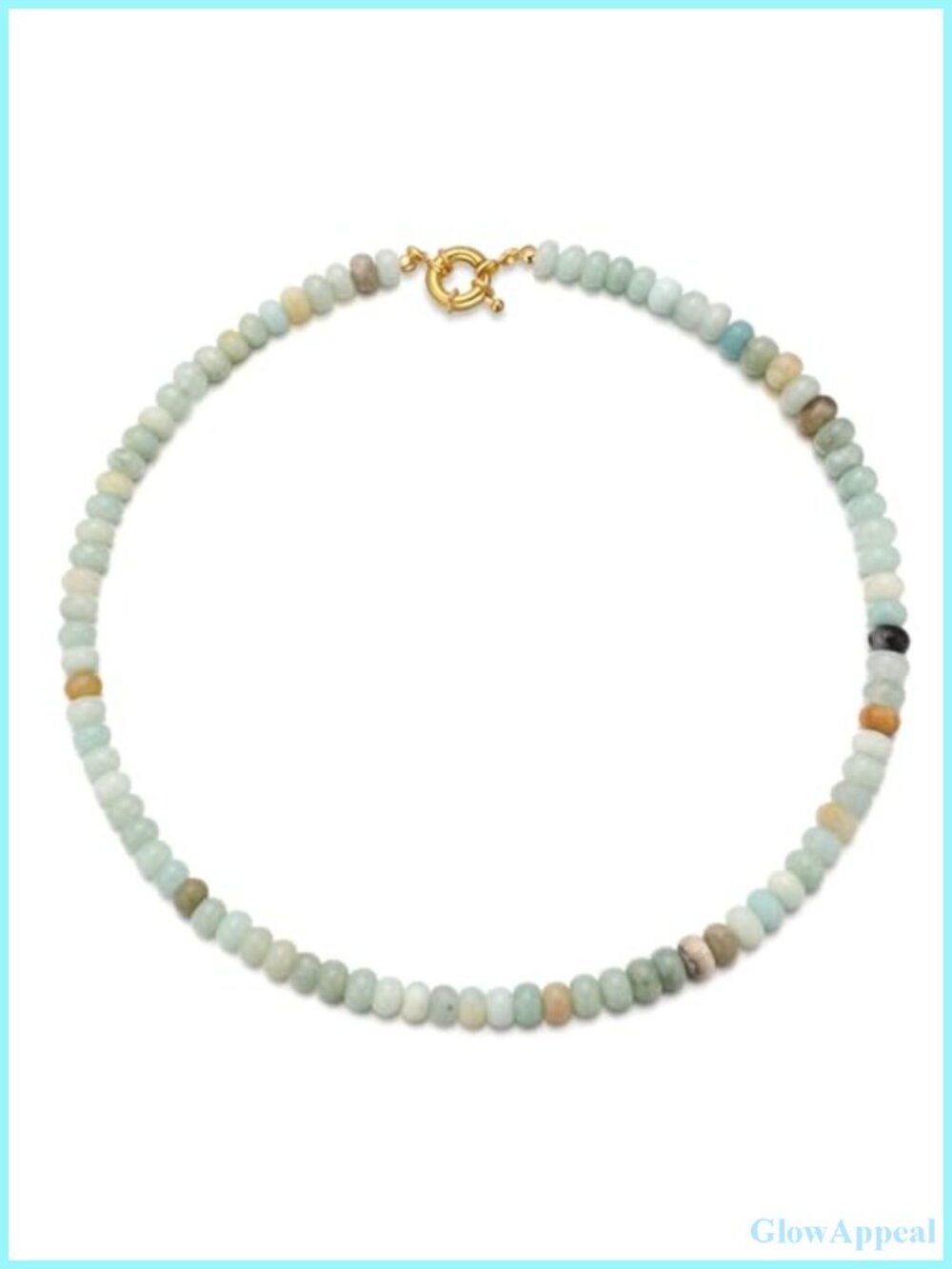 Handmade Natural Gemstone Beaded Choker Necklace 14K Gold-Plated